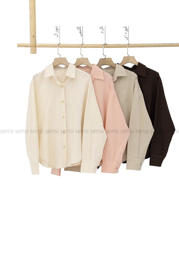 شومیز لینن بغل چاک کد1005239